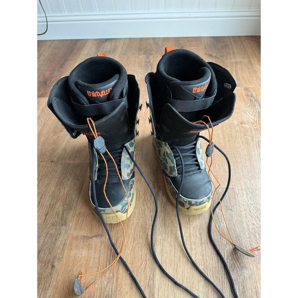ThirtyTwo Lashed Men's Snowboard Boots Sz 11.5 Camouflage Winter Sports *Read